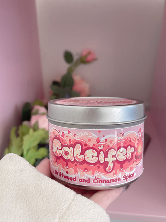 Calcifer Inspired Coconut Soy Candle | May All Your Bacon Burn Milky Paw Scents