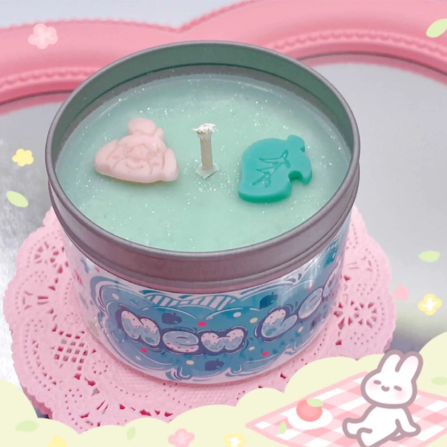 Animal Crossing Inspired Coconut Soy Wax Candle | New Leaf Milky Paw Scents