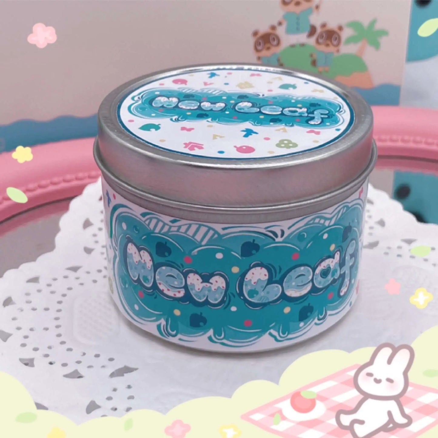 Animal Crossing Inspired Coconut Soy Wax Candle | New Leaf Milky Paw Scents