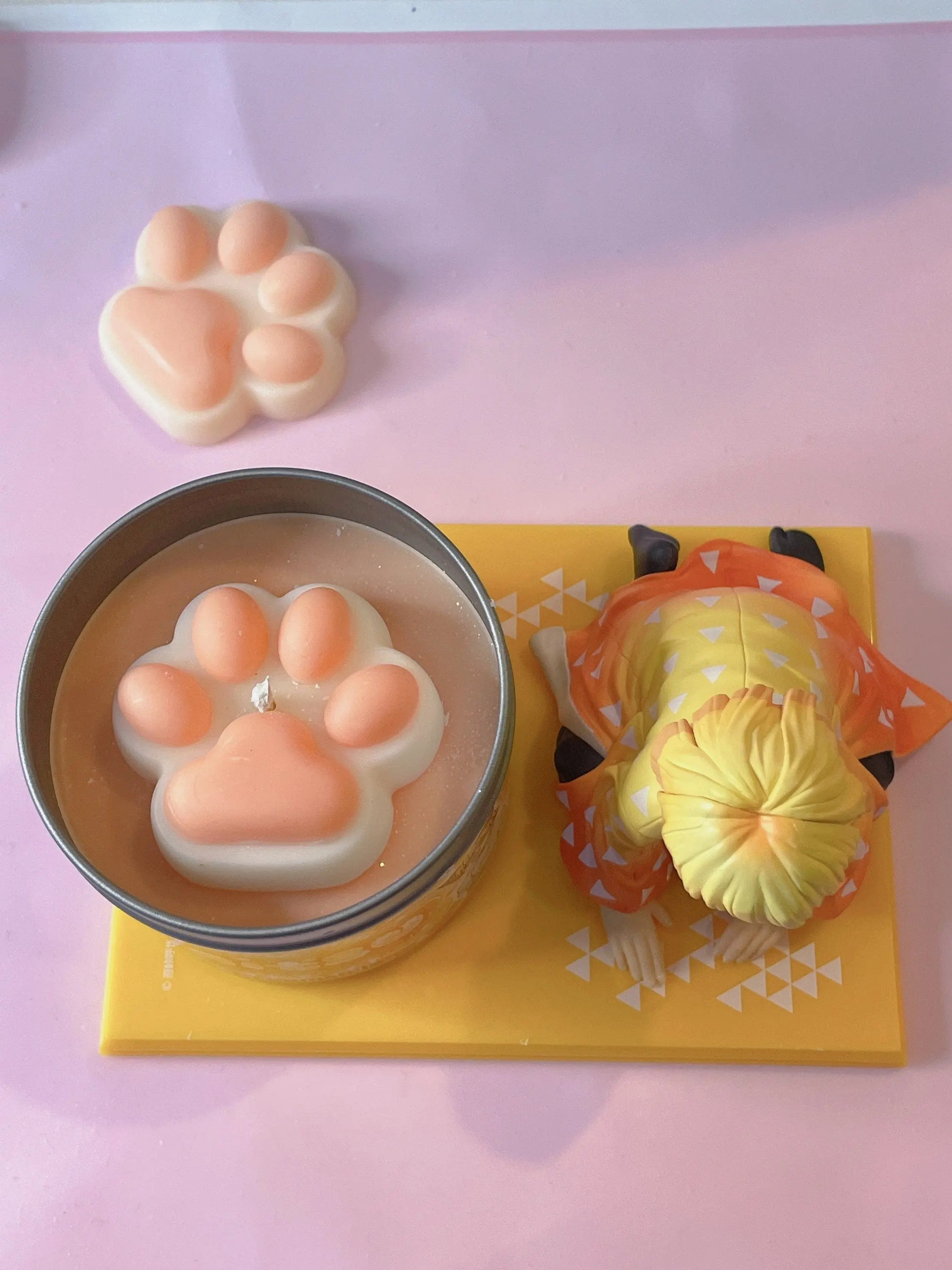 Zenitsu Kitten Slayer Inspired Coconut Soy Wax Candle | Thunder Breathing