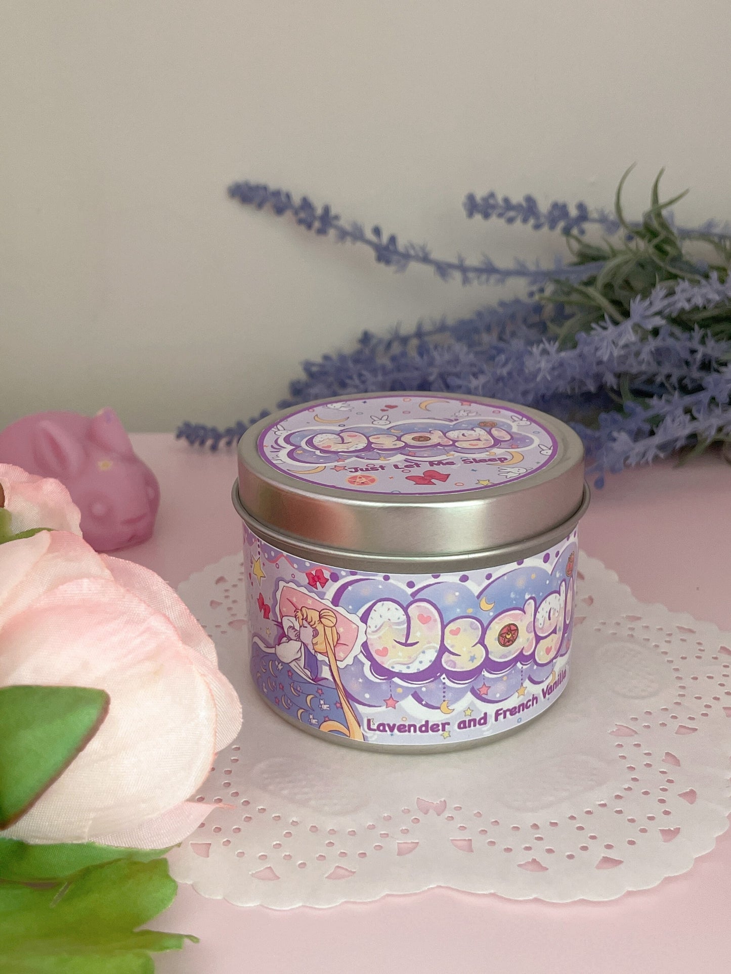 Usagi Sailor Moon Inspired Coconut Soy Wax Candle | Just Let Me Sleep Milky Paw Scents