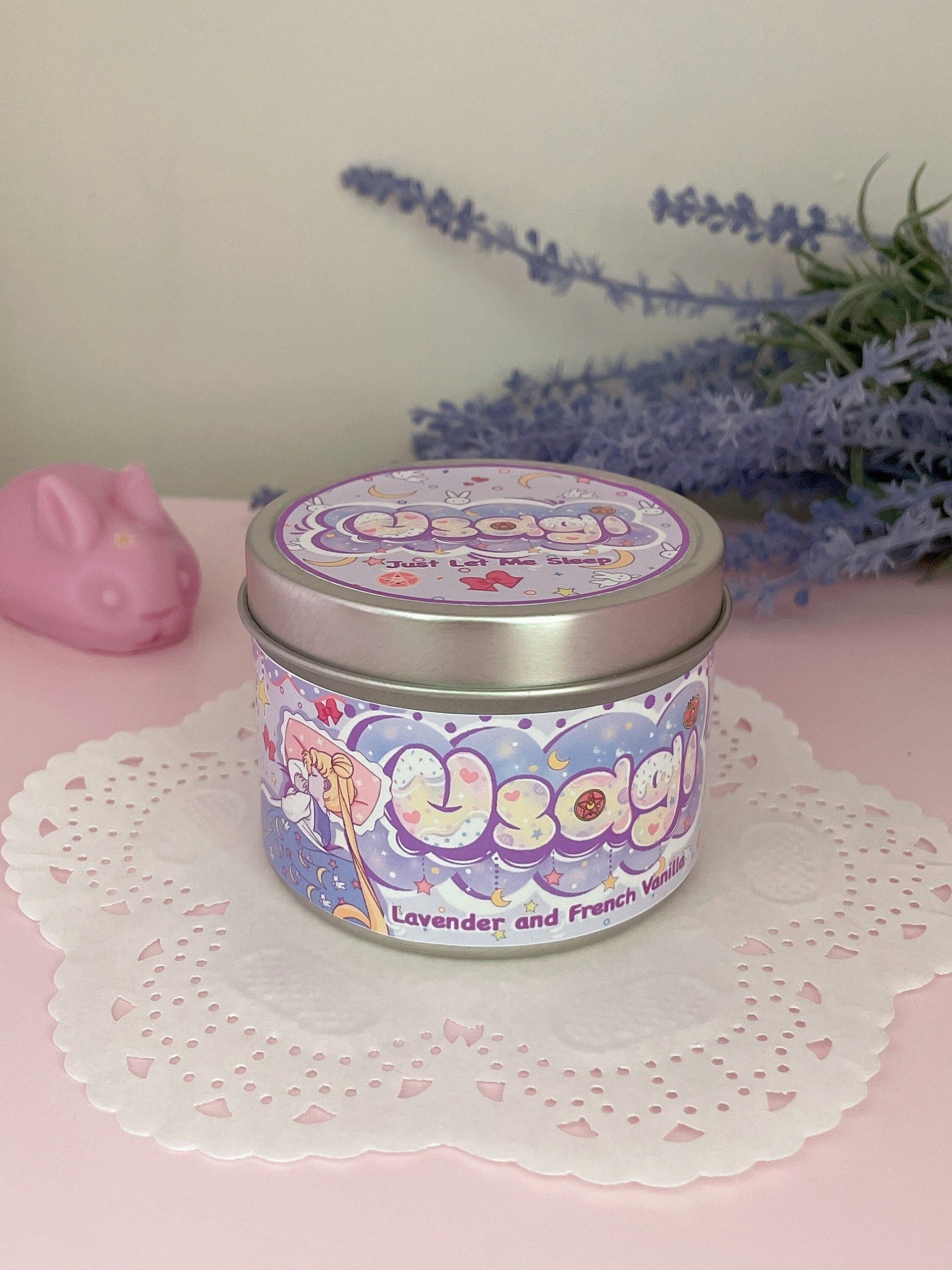 Usagi Sailor Moon Inspired Coconut Soy Wax Candle | Just Let Me Sleep Milky Paw Scents