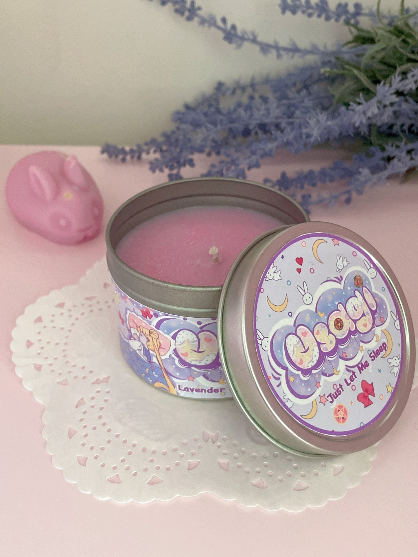 Usagi Sailor Moon Inspired Coconut Soy Wax Candle | Just Let Me Sleep Milky Paw Scents