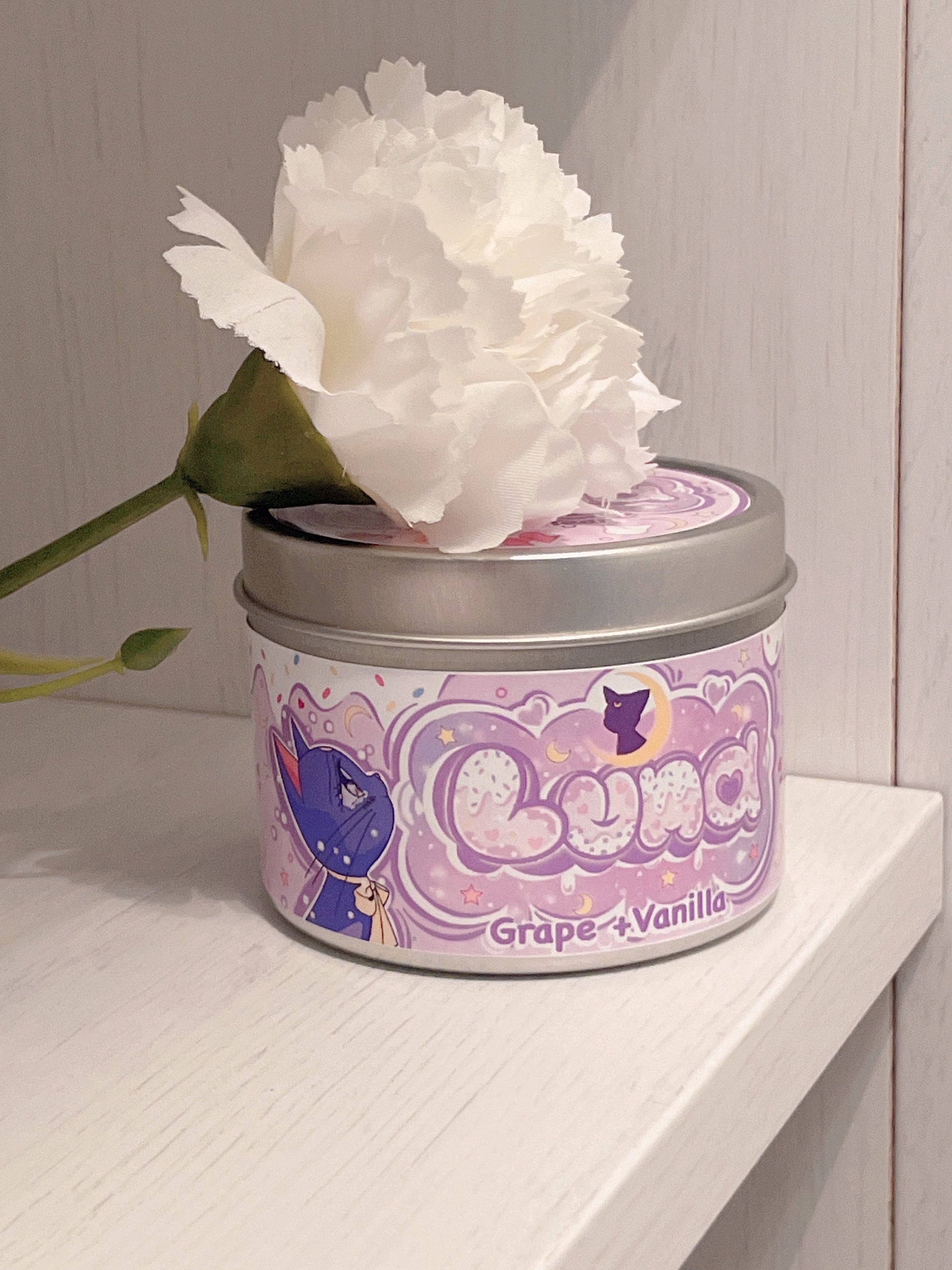 Luna Sailor Moon Inspired Coconut Soy Wax Candle | Luna's Tear Milky Paw Scents