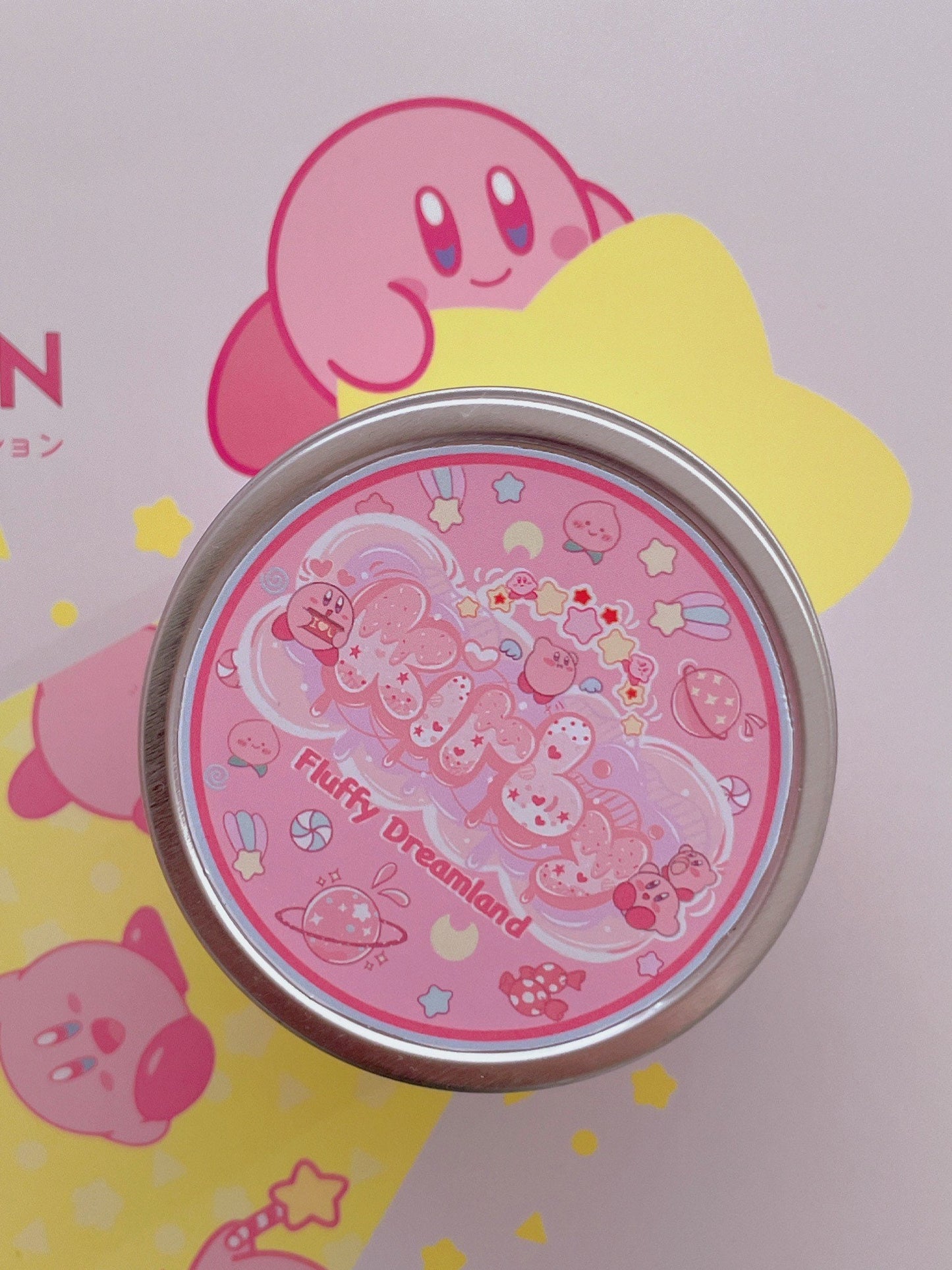 Kirby Inspired Coconut Soy Wax Candle | Fluffy Dreamland Milky Paw Scents