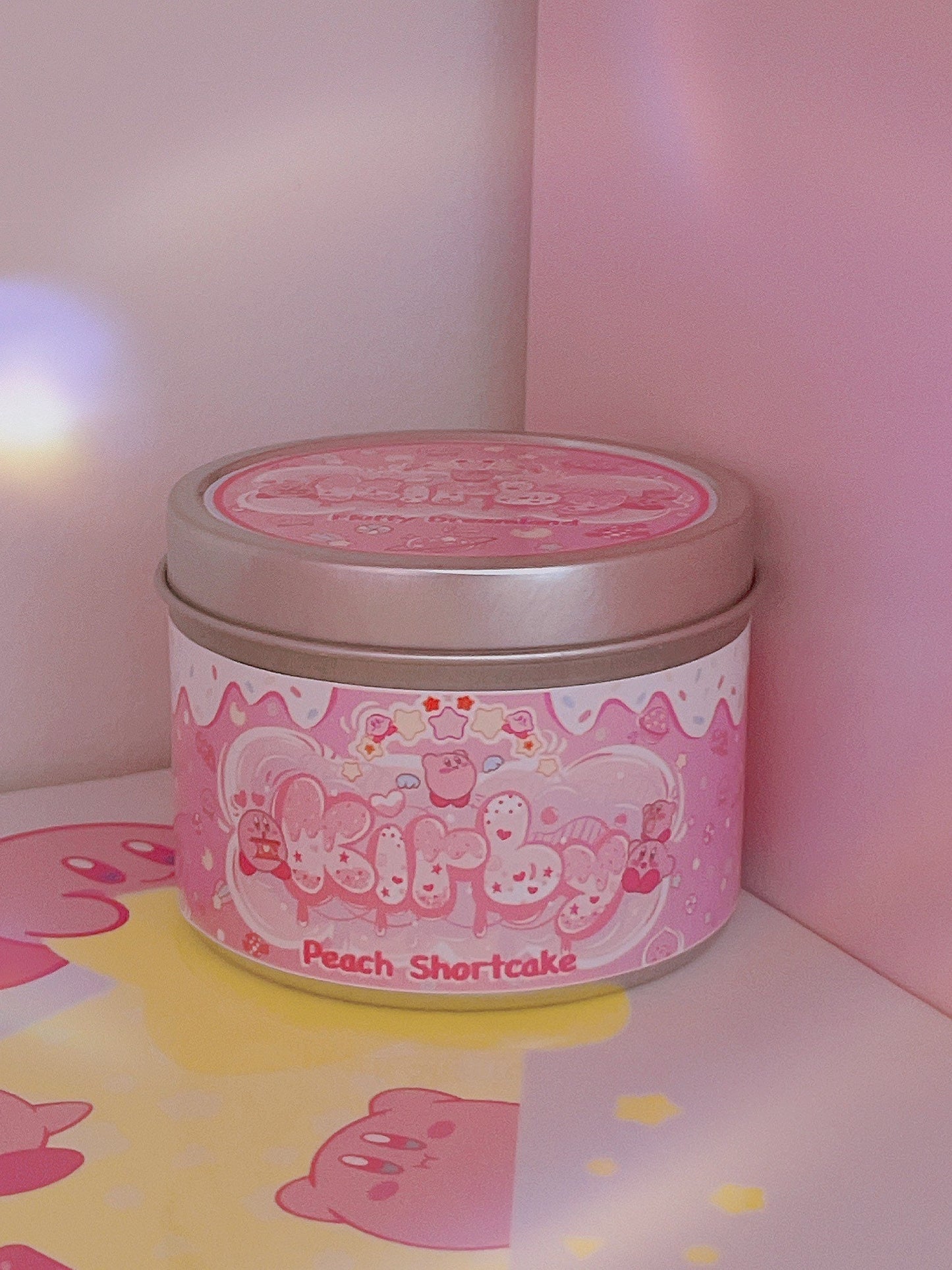 Kirby Inspired Coconut Soy Wax Candle | Fluffy Dreamland Milky Paw Scents