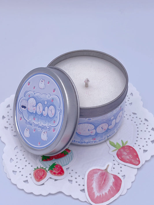 Gojo Inspired Coconut Soy Wax Candle | The Strongest Milky Paw Scents