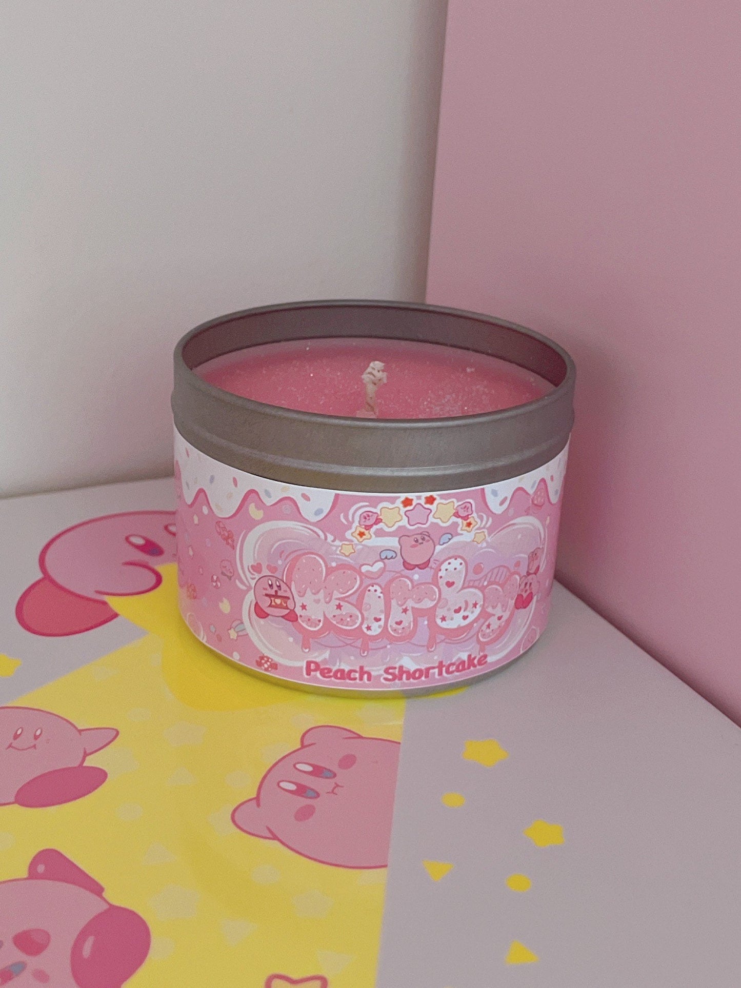 Kirby Inspired Coconut Soy Wax Candle | Fluffy Dreamland Milky Paw Scents