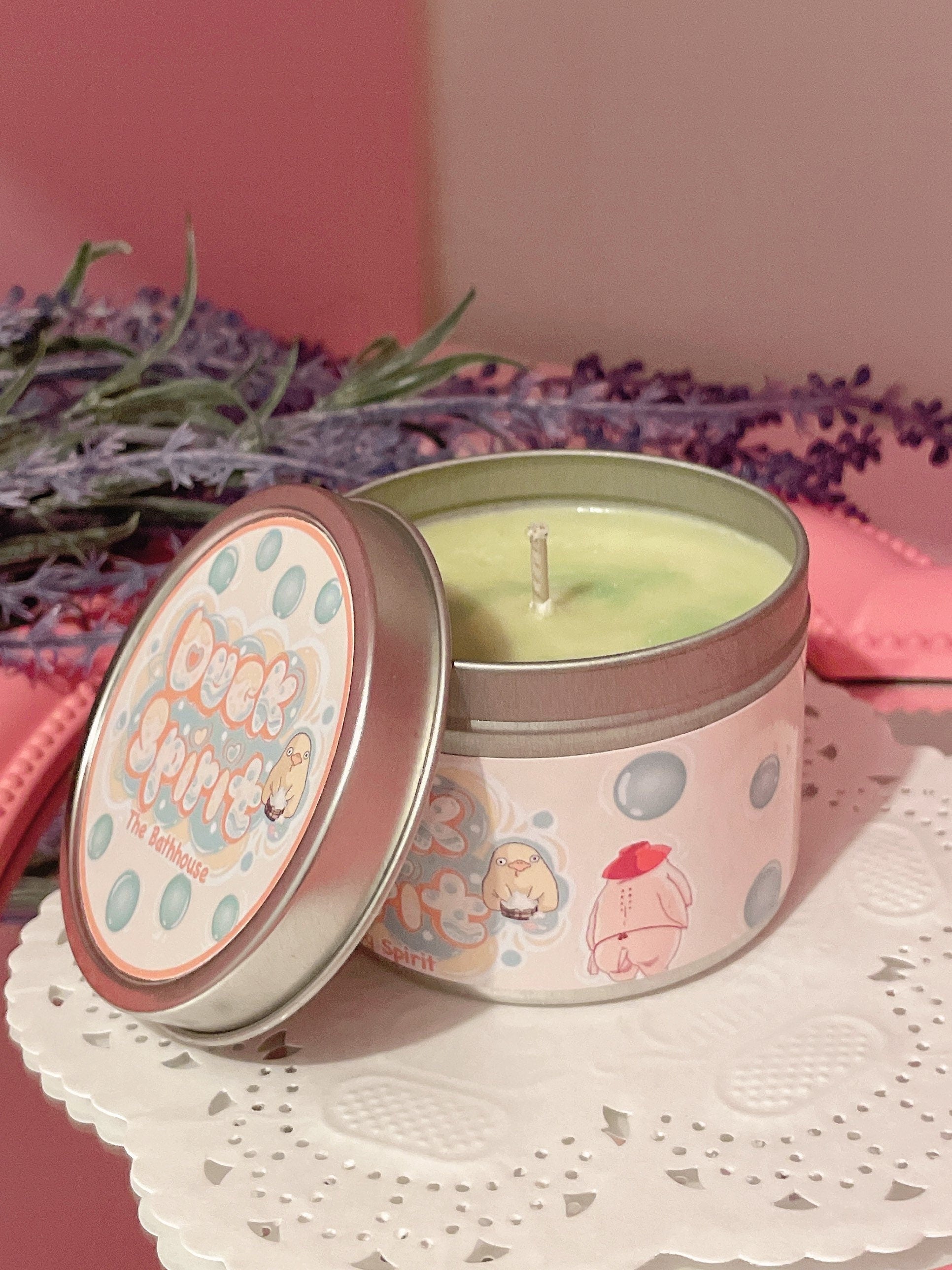 Duck Spirit Inspired Coconut Soy Wax Candle | The Bathhouse Milky Paw Scents