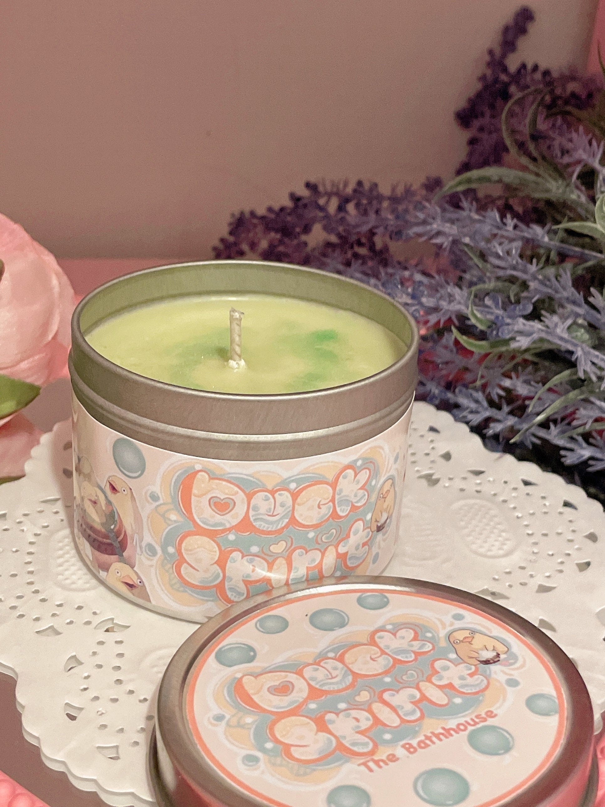 Duck Spirit Inspired Coconut Soy Wax Candle | The Bathhouse Milky Paw Scents