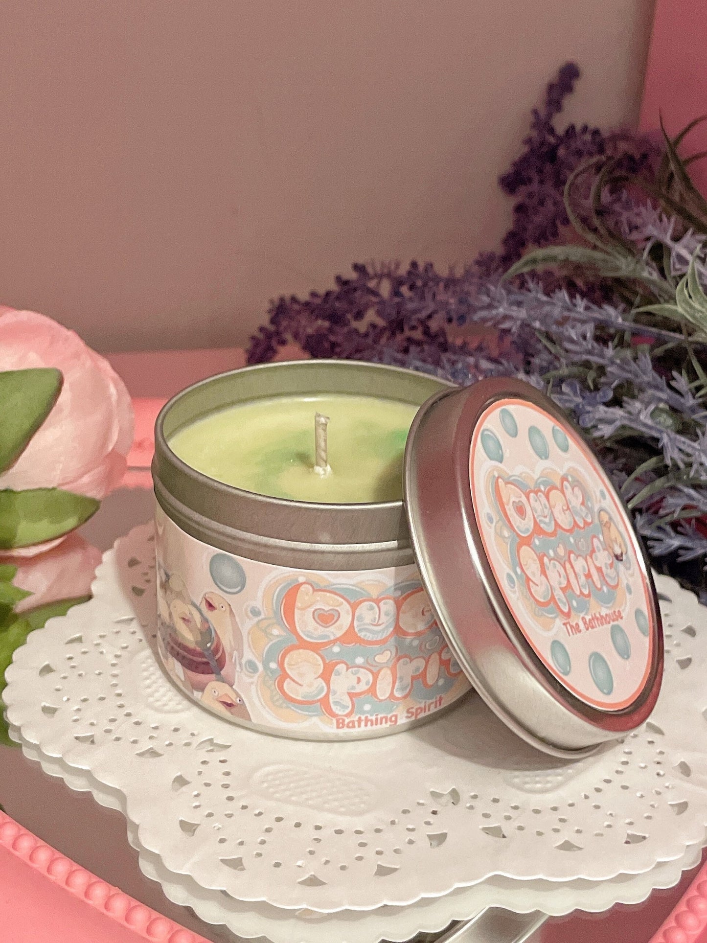 Duck Spirit Inspired Coconut Soy Wax Candle | The Bathhouse Milky Paw Scents