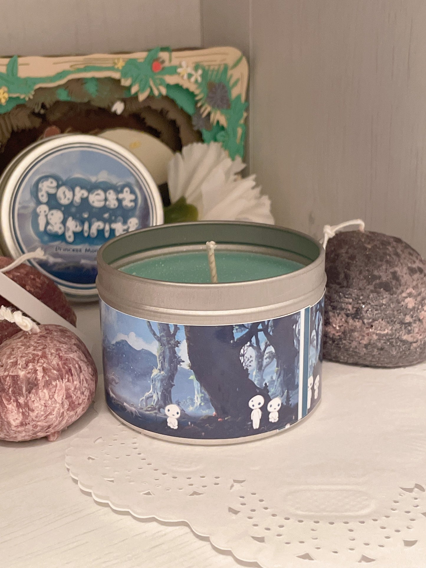 Forest Spirit Inspired Coconut Soy Wax Candle | Princess Mononoke Milky Paw Scents