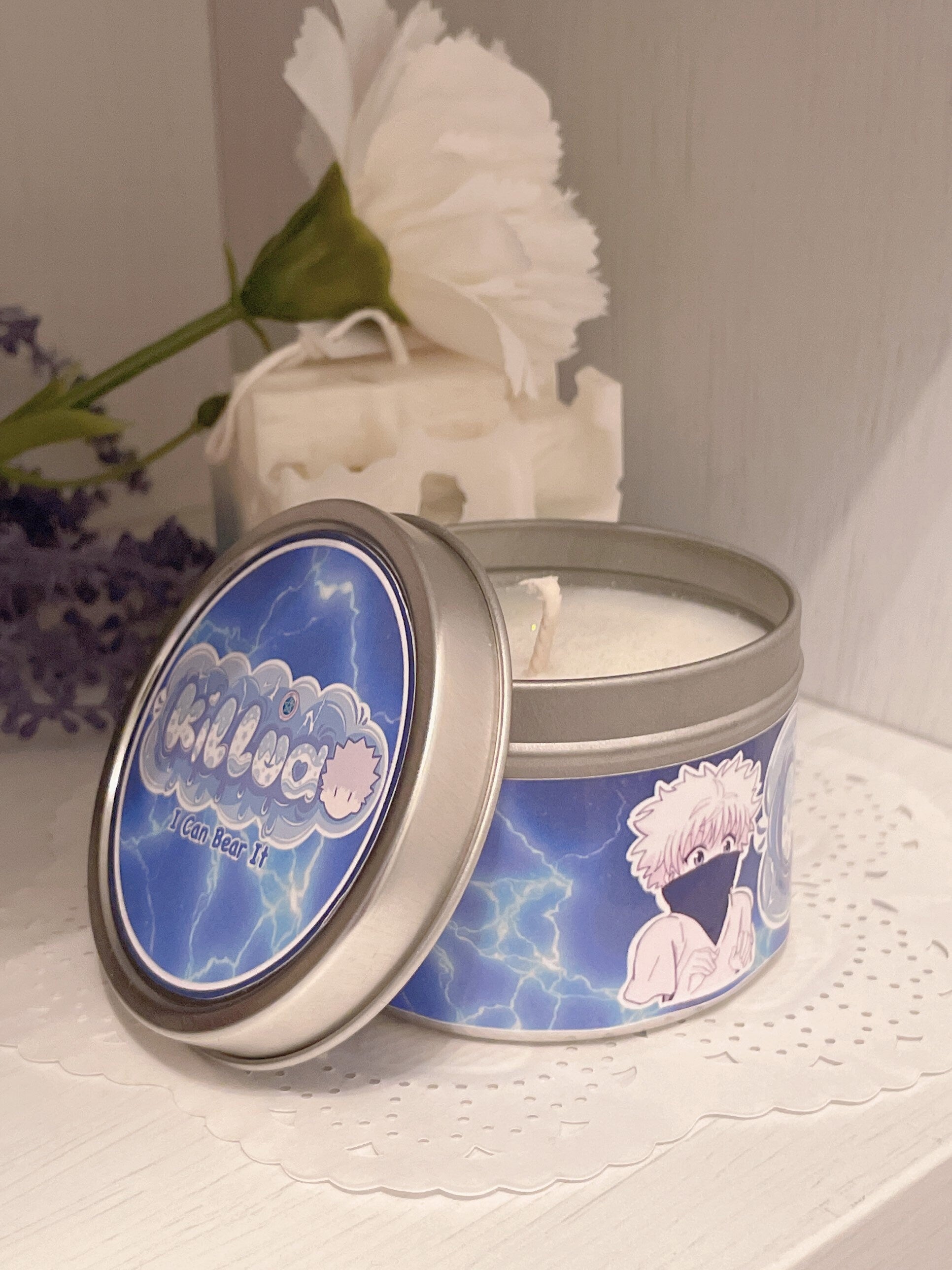 Killua Inspired Coconut Soy Wax Candle | I Can Bear It Milky Paw Scents