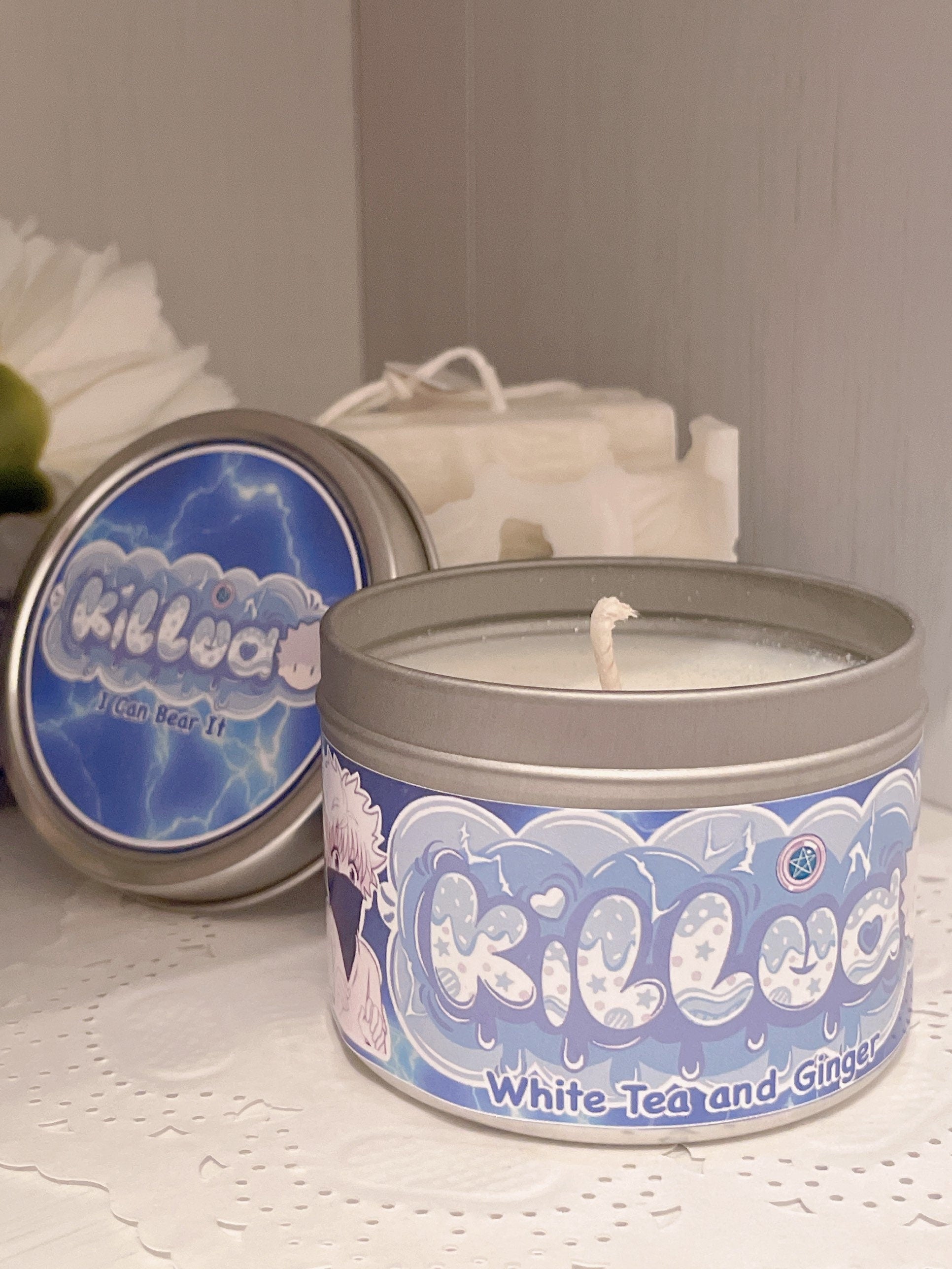 Killua Inspired Coconut Soy Wax Candle | I Can Bear It Milky Paw Scents