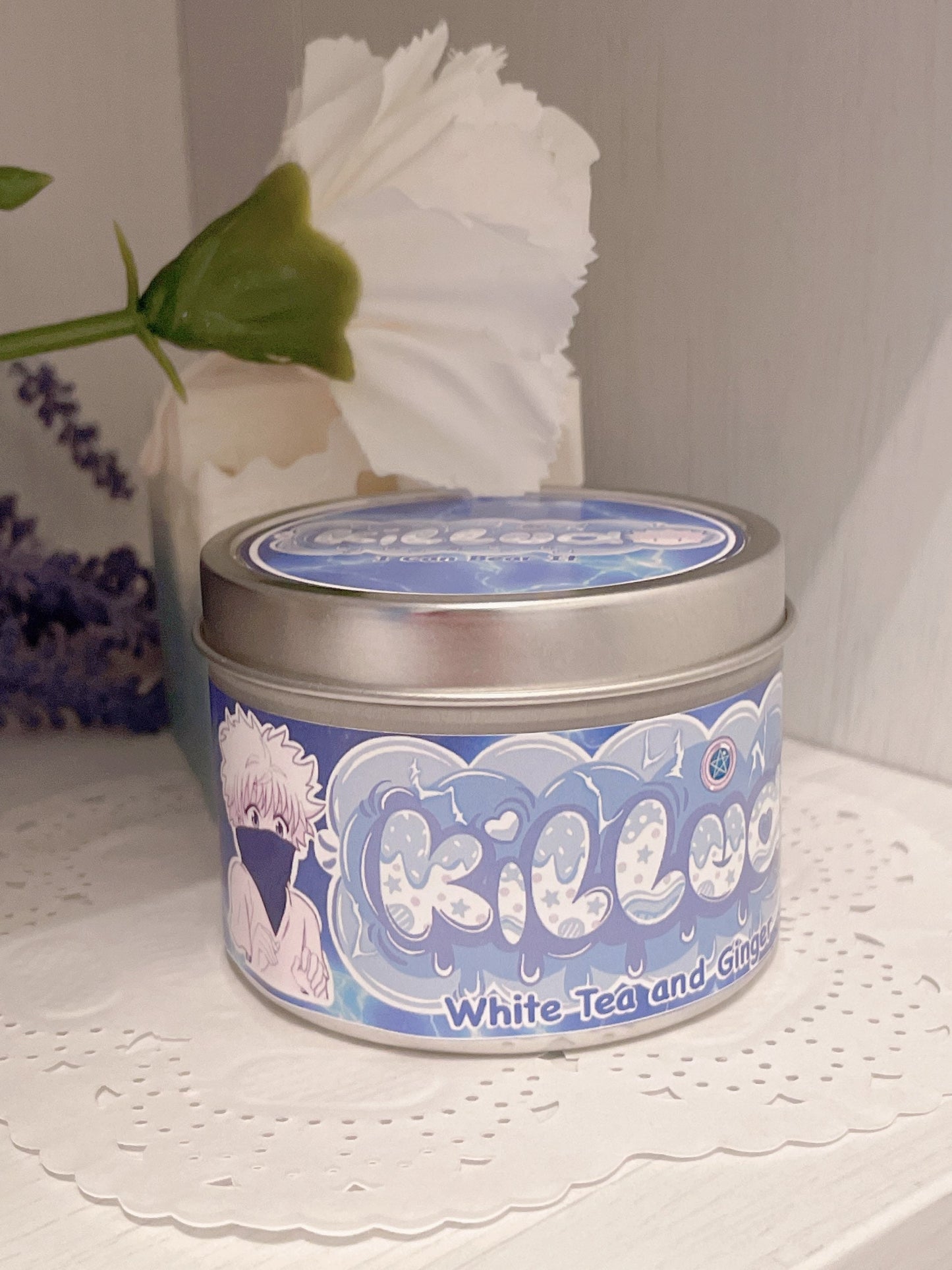 Killua Inspired Coconut Soy Wax Candle | I Can Bear It Milky Paw Scents