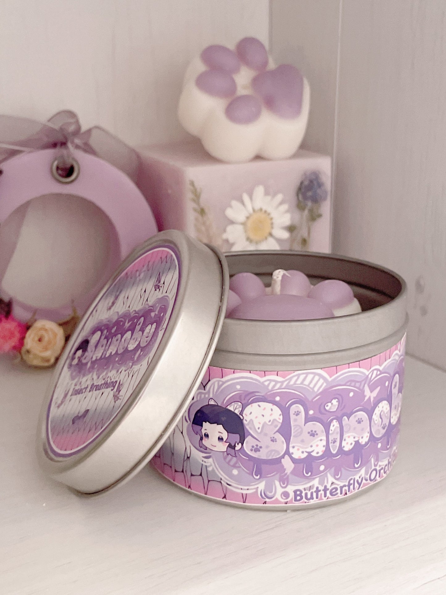 Shinobu Kitten Slayer Inspired Coconut Soy Wax Candle | Insect Breathing Milky Paw Scents