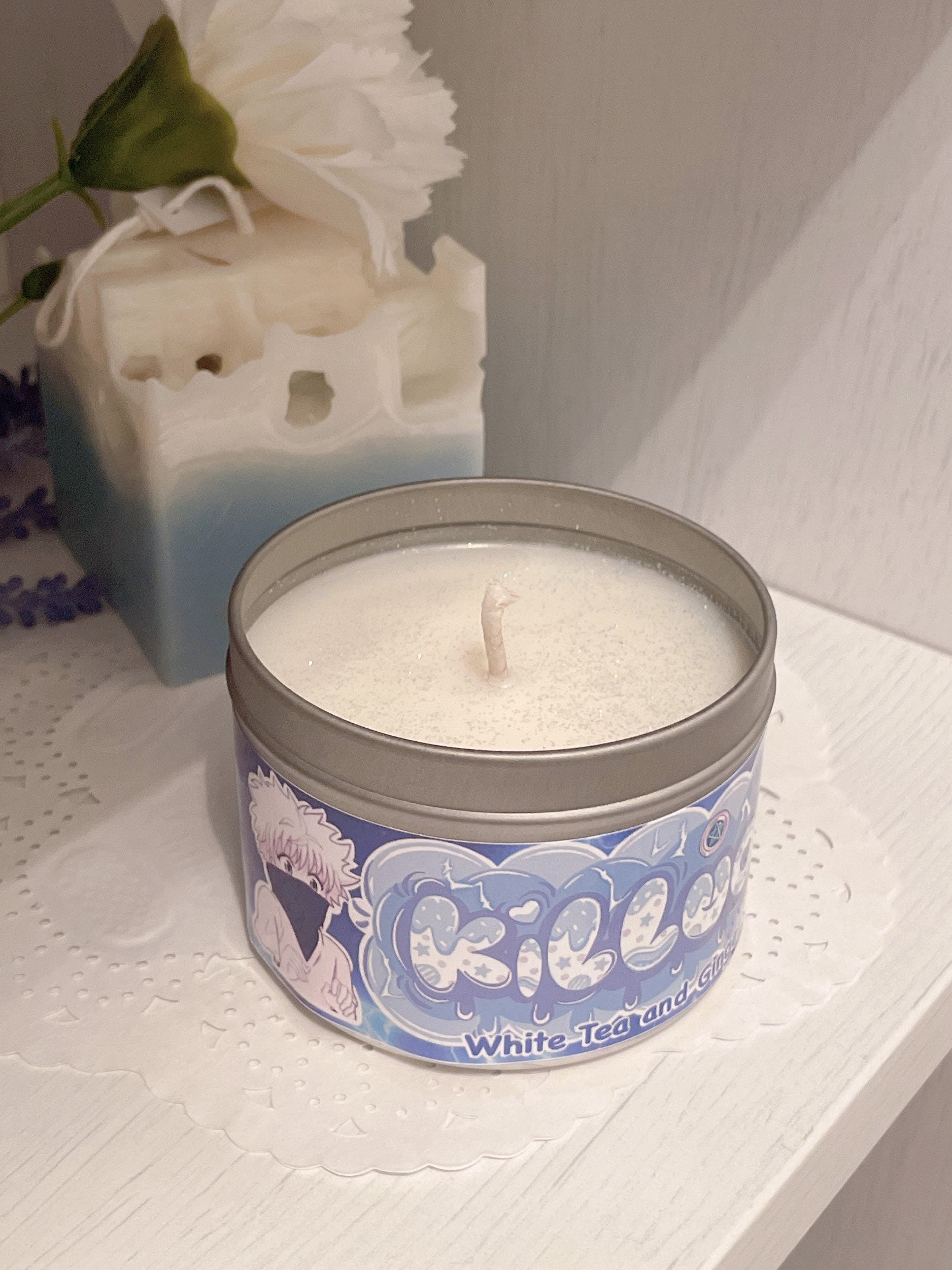 Killua Inspired Coconut Soy Wax Candle | I Can Bear It Milky Paw Scents