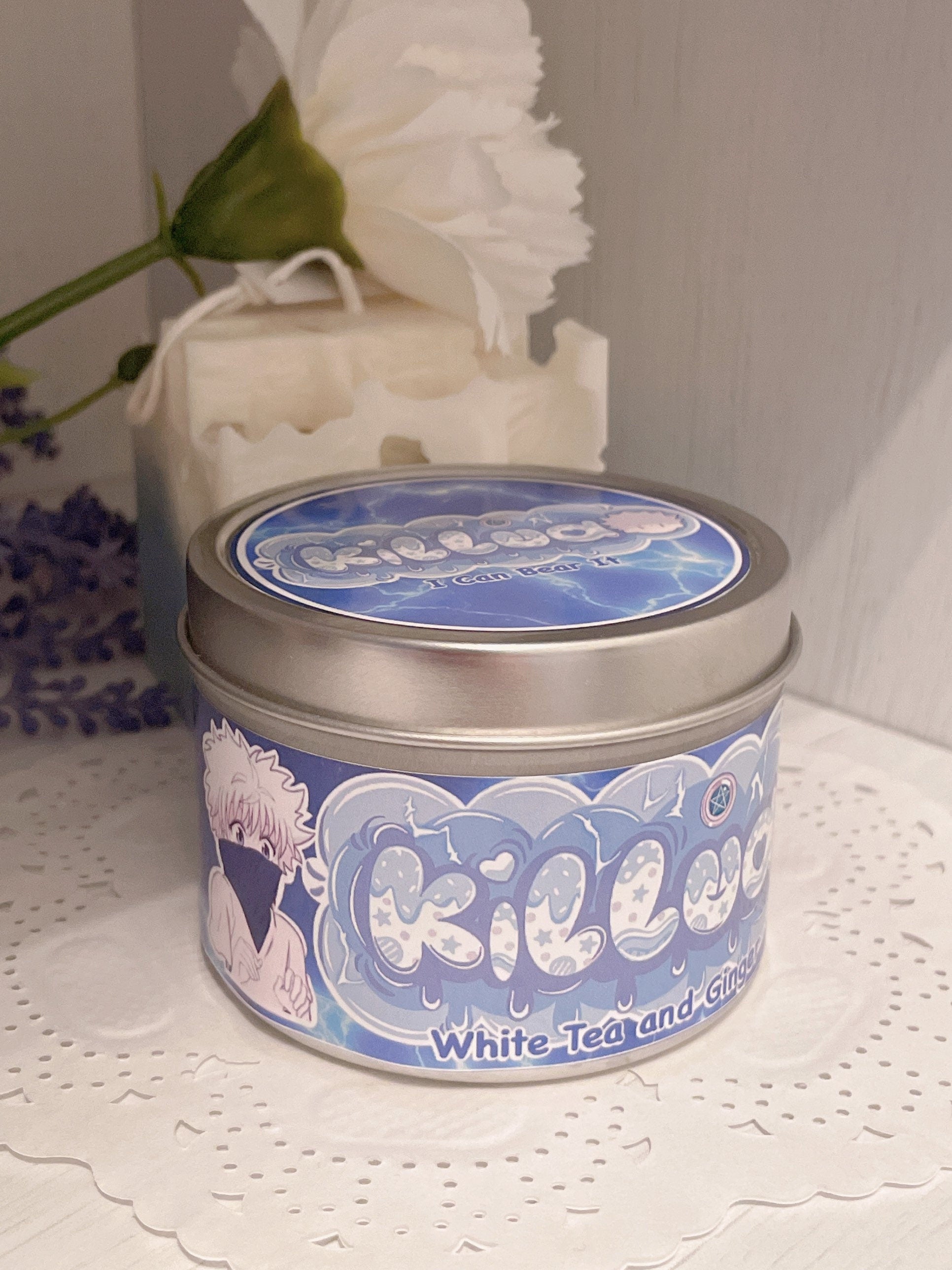 Killua Inspired Coconut Soy Wax Candle | I Can Bear It Milky Paw Scents