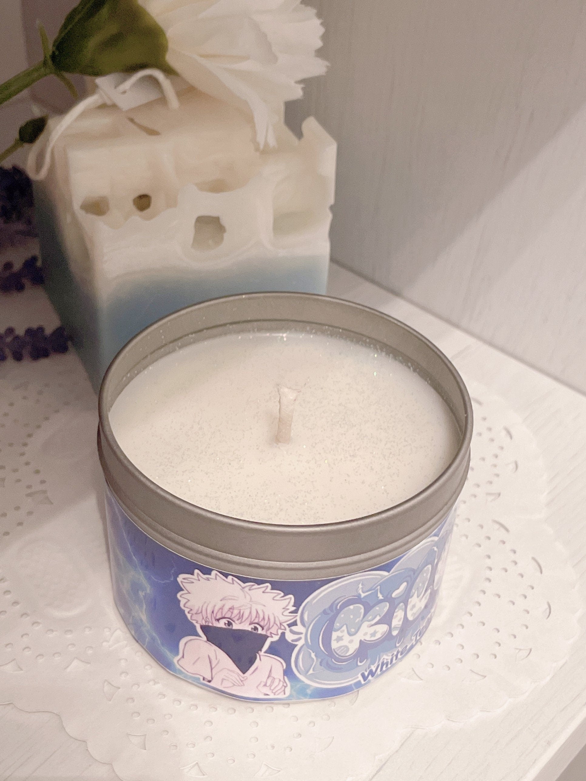 Killua Inspired Coconut Soy Wax Candle | I Can Bear It Milky Paw Scents