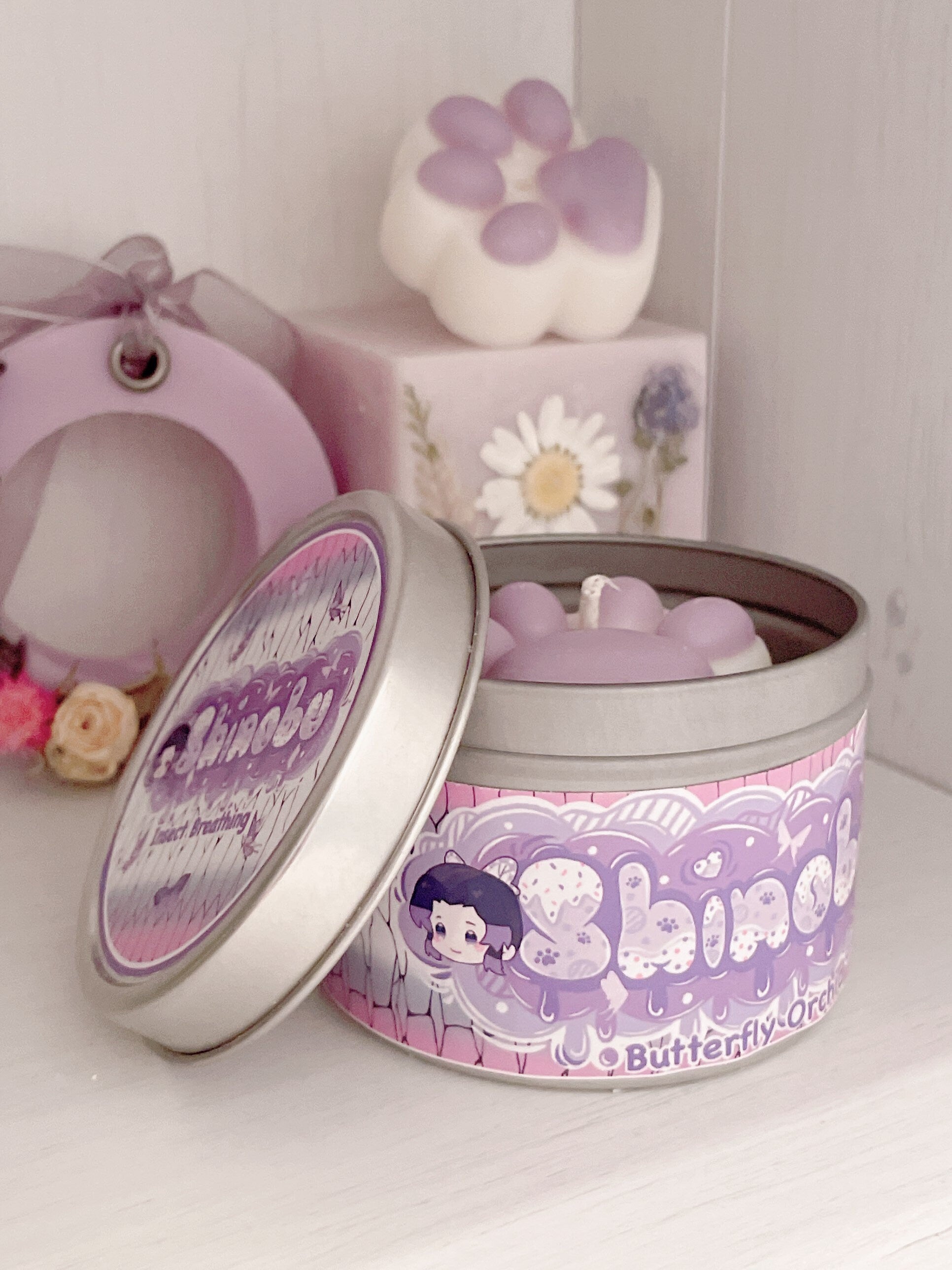 Shinobu Kitten Slayer Inspired Coconut Soy Wax Candle | Insect Breathing Milky Paw Scents