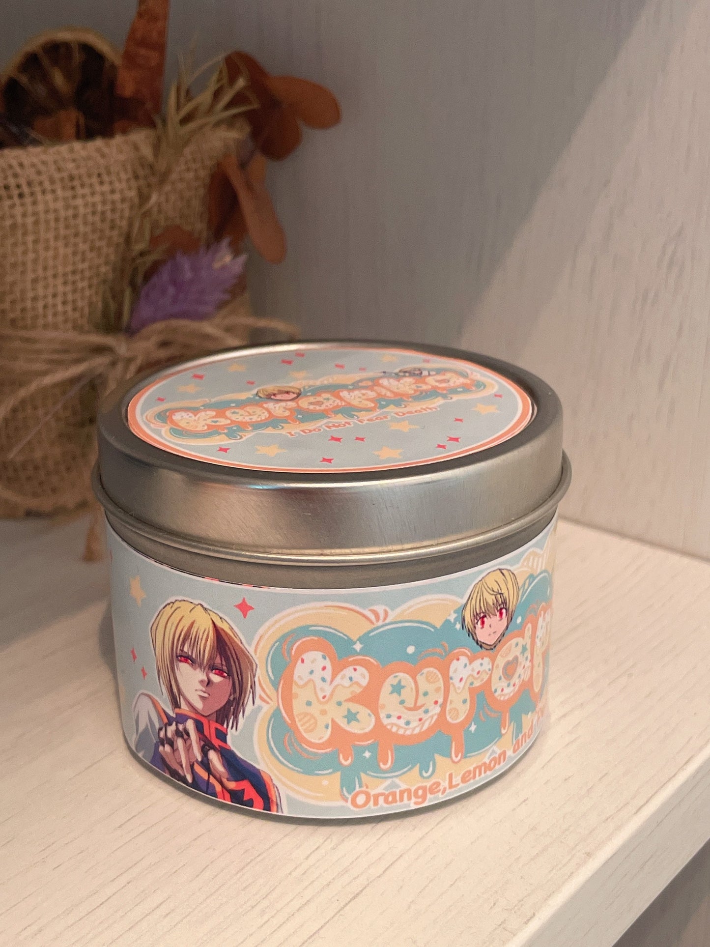 Kurapika Inspired Coconut Soy Wax Candle | I Do Not Fear Death Milky Paw Scents