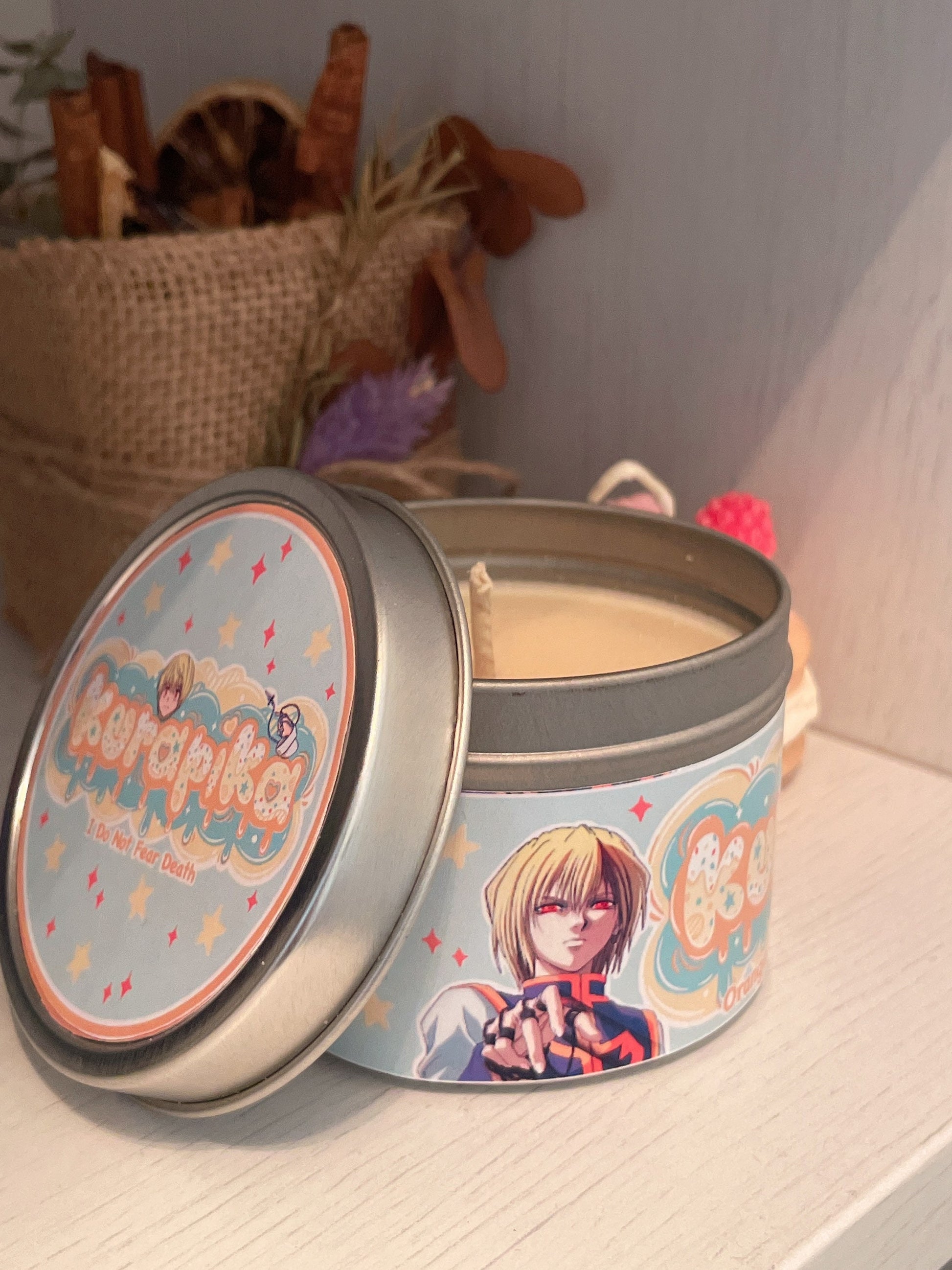 Kurapika Inspired Coconut Soy Wax Candle | I Do Not Fear Death Milky Paw Scents