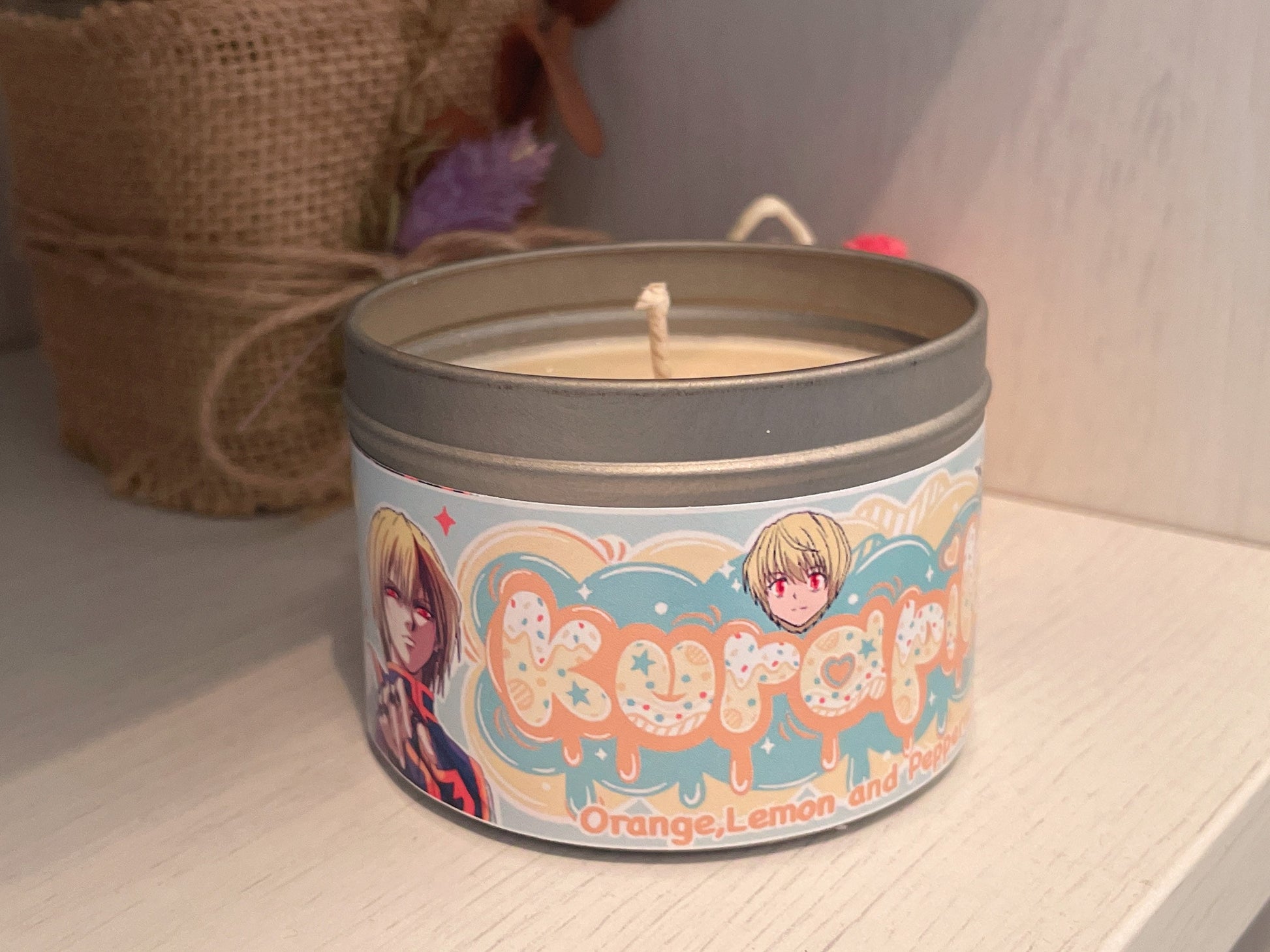 Kurapika Inspired Coconut Soy Wax Candle | I Do Not Fear Death Milky Paw Scents