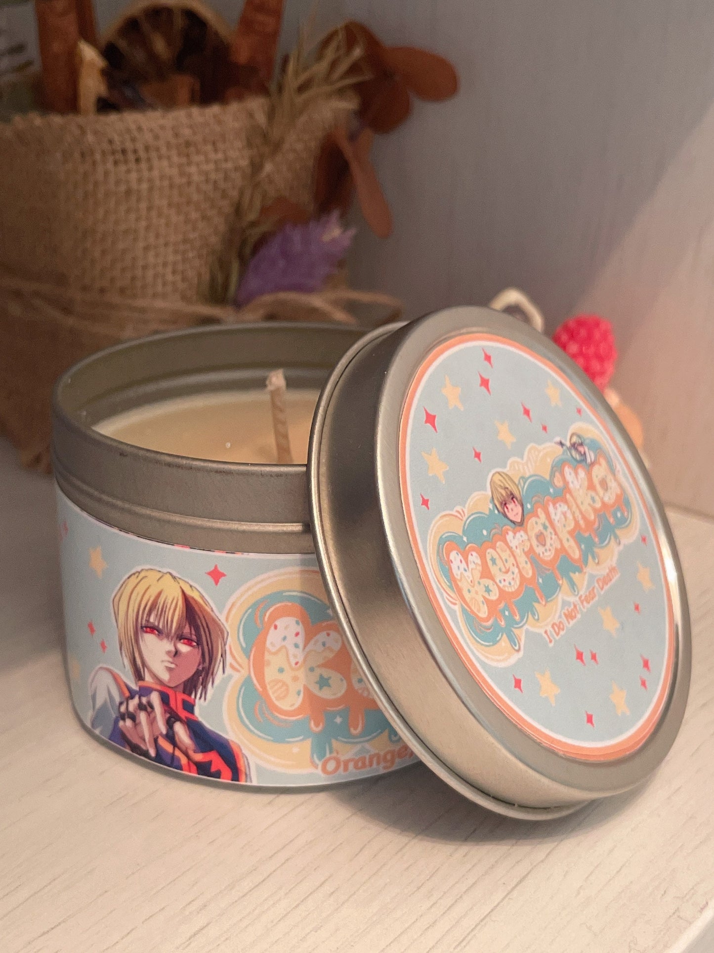 Kurapika Inspired Coconut Soy Wax Candle | I Do Not Fear Death Milky Paw Scents