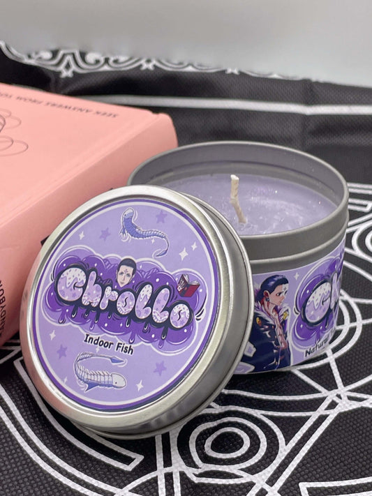 Chrollo Inspired Coconut Soy Wax Candle | Indoor Fish Milky Paw Scents