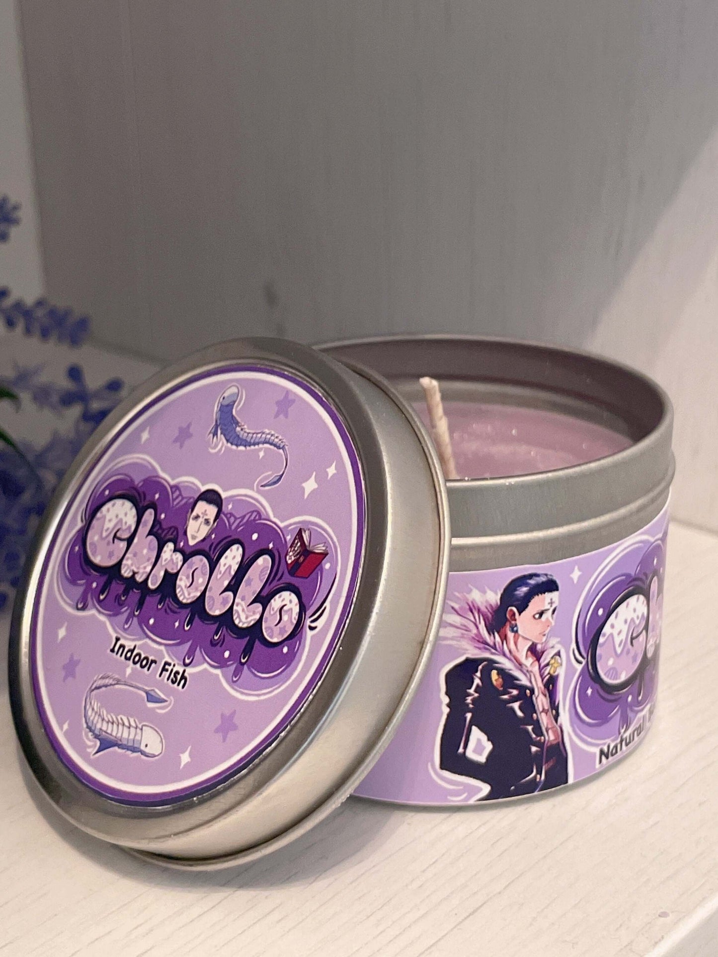 Chrollo Inspired Coconut Soy Wax Candle | Indoor Fish Milky Paw Scents