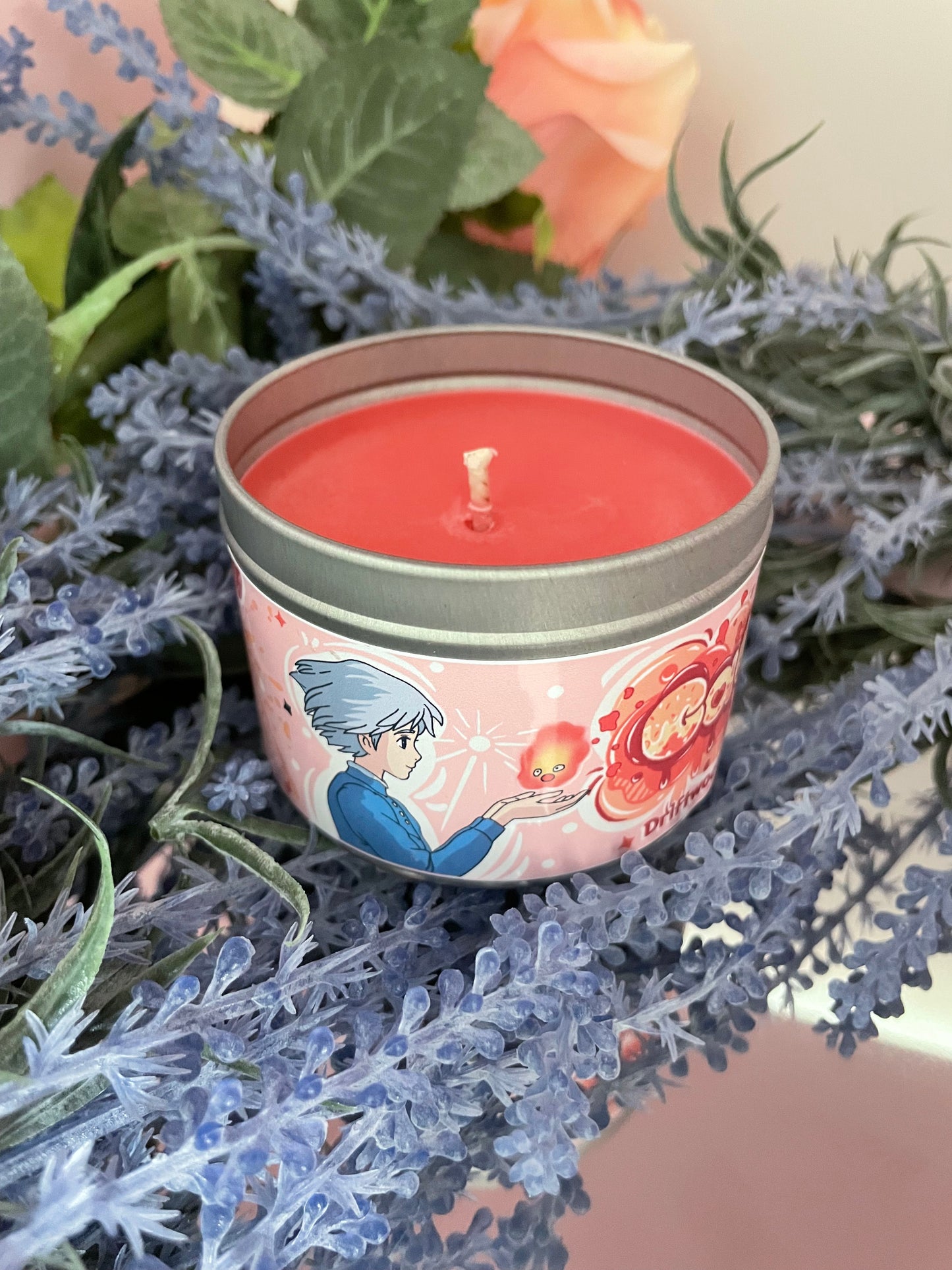 Calcifer Inspired Coconut Soy Candle | May All Your Bacon Burn Milky Paw Scents