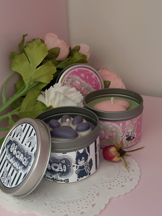 Obanai Kitten Slayer Inspired Coconut Soy Wax Candle | Serpent Breathing Milky Paw Scents